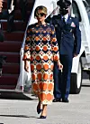 Melania je za dolazak na Floridu odabrala haljinu u stilu 60-ih s potpisom Guccija.