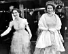 Oct 26, 1953 - London, England, UK - The elder daughter of King George VI and Queen Elizabeth, ELIZABETH WINDSOR (named Elizabeth II) became Queen at the age of 25, and has reigned through more than five decades of enormous social change and development. For more than 50 years, during a period of great social change, The Queen has carried out her political duties as Head of State, the ceremonial responsibilities of the Sovereign and an unprecedented programme of visits in the United Kingdom, Commonwealth and overseas. PICTURED: QUEEN ELIZABETH II with her sister PRINCESS MARGARET., Image: 210131630, License: Rights-managed, Restrictions: , Model Release: no, Credit line: KEYSTONE Pictures USA / Zuma Press / Profimedia