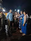 Goran Višnjić, Zrinka Cvitešić i Olivera Baljak, ekipa iz predstave ‘‘Ekvinocijo‘‘ na domjenku nakon otvaranja Igara