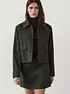 Massimo Dutti Kratka jakna od mješavine vune (125 eura)