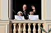 Prince Albert II od Monaka s djecom Gabriellom i Jacquesom u studenom 2021.