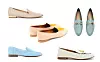 Mokasinke od mekane kože Aquazzura; Matches Fashion (450 eura)/ plave mokasinke od brušene kože Aldo (384 kn)/ mokasinke u dvije boje Le Modne Beryl; Matches Fashion (410 eura)/ plave mokasinke s kopčom Uterque (850 kn)/ mokasinke s logom Chloe; Matches Fashion (550 eura)