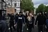 London, UNITED KINGDOM - Madonna hobbles on crutches and shouts ‘no justice, no peace’ as she leads stars in Black Lives Matter protest in London, England. BACKGRID USA 6 JUNE 2020,Image: 528025209, License: Rights-managed, Restrictions: , Model Release: no, Credit line: MediaPunch / BACKGRID / Backgrid USA / Profimedia