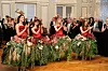 Čakovečke mažoretkinje Zita, Zara, Uma i Tara u haljinama od cvijeća koje je osmislila Letizia