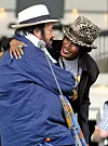 Operna legenda Luciano Pavarotti i Grace Jones 2002.