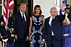 WASHINGTON, DC - SEPTEMBER 15: U.S. President Donald Trump and First Lady Melania Trump welcome Prime Minister of Israel Benjamin Netanyahu during an arrival outside the West Wing of the White House on September 15, 2020 in Washington, DC. The foreign affairs minister is in Washington to participate in the signing ceremony of the Abraham Accords. (Photo by Alex Wong/Getty Images)