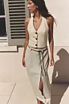 Zara lanena midi suknja (35,95 eura)