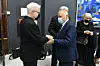 Susret dvojice bivših predsjednika Ivo Josipović i Stipe Mesić na izložbi Murtić 100.