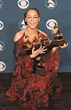 401611 152: Singer Alicia Keys poses backstage during the 44th Annual Grammy Awards at Staples Center February 27, 2002 in Los Angeles, CA. Keys won Best New Artist, Best Female R&B Vocal Performance and Song of the Year for