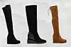 Crne čizme Anna Field 54€; crne čizme Kazar 191.99€; smeđe čizme Aguirr 48€