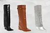 Čizme Azalea Wang 100€; smeđe čizme Azalea Wang 120€ i Steve Madden čizme sa šljokicama 100€