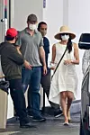 Beverly Hills, CA - *PREMIUM-EXCLUSIVE* **WEB EMBARGO UNTIL 5PM EDT on July 12, 2020** - Meghan Markle and Prince Harry are seen leaving an appointment in Beverly Hills on Friday afternoon. Meghan, dressed in a white linen dress with ballet flats, sunglasses and a straw sunhat was seen leaving the building on a very hot day and closely guarded by security who opened her car door for her. Harry, in jeans and a grey polo shirt and cap walked behind her and made his way to the other side of the large SUV not followed as closely by their security. *Shot on July 10, 2020* *UK Clients - Pictures Containing Children Please Pixelate Face Prior To Publication*,Image: 542162175, License: Rights-managed, Restrictions: RIGHTS: WORLDWIDE EXCEPT IN UNITED KINGDOM, Model Release: no, Credit line: Javiles/Bruce / BACKGRID / Backgrid USA / Profimedia