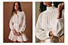 Mini haljina s čipkom (150 eura)/ bluza s vezanjem (150 eura)