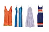 Pletena mini haljina Reserved (249,90 kn)/ slip haljina H&M (15 eura)/ maksi haljina s volanima Zara (299 kn)/ midi pletena haljina Paco Rabanne; Matches Fashion (690 eura)