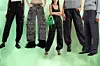 Hlače s prošivima Ganni (245 eura)/ oversized hlače The Attico (770 eura)/ cargo hlače David Koma (870 eura)/ kožne hlače Gestuz; The Frankie Shop (399 eura)/ ravne hlače The Frankie Shop (135 eura)
