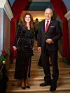 Split, 221219. Za Djidjija, gala koncert u spomen na pokojnog maestra Vjekoslava Suteja, pod ravnanjem maestra Ivana Repusica i uz nastup proslavljenih solista, Zbora i Orkestar Opere HNK Split. Na fotografiji: Daniela Marasovic Krstulovic i Andro Krstulovic. Foto: Sasa Buric / Cropix