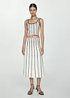 Prugasti pleteni crop top Mango, 29.99 €