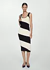 Prugasta pletena midi haljina Mango, 59.99 €