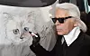 Karl Lagerfeld kraj portreta njegove mačke Choupette.