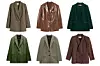 Sako s uzorkom H&M (30 eura) sako od imitacije kože H&M (49,99 eura)/ sako na preklop Zara (499,90 kn)/ sako od umjetne kože Zara (399,90 kn)/ karirani sako Zara (399,90 kn)/ sako od mješavine vune Reserved (599,90 kn)