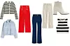 Pletena pamučna jakna 85,95 € (647,59 kn) MASSIMO DUTTI/ Pamučna jakna 35,99 € (271,17 kn) H&M/ Hlače od poliestera 35,95 € (270,87 kn) ZARA/ Traperice trapez kroja 49,99 € (376,65 kn) NAF NAF/ Pamučne hlače 22,99 € (173,22 kn) H&M/ Gležnjače od umjetne kože 34,99 € (263,63 kn) DEICHMANN/ Kraća pamučna majica 12,95 € (97,57 kn) ZARA