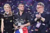 Opatija, 290220. Sportska dvorana Marino Cvetkovic. Glazbeni dani HRT-a u Opatiji. Dora, izbor za pjesmu Eurovizije. Na fotografiji: Damir Kedzo, pobjednik. Foto: Matija Djanjesic / CROPIX