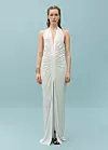 Mango x Victoria Beckham nabrana haljina s ovratnikom oko vrata s otvorom (prije 180 eura, sada 124,99 eura)
