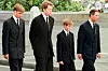 Princ William, Charles Spencer, princ Harry i kralj Charles u povorci na posljednjem ispraćaju princeze Diane