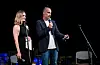 Sibenik, 120724. Na tvrdjavi Barone u cast Arsenu Dedicu, glazbenom dogadaju Arsen, Covjek kao ja nastupili su Matija i Lu Dedic, Zoran Predin, Lea Dekleva, Bluvinil, Ivana Husar Mlinac, Tina Vukov, Sasa Losic Losa, Marija Mirkovic, Josip Palameta i Kristijan Beluhan. Na fotografiji: Ana Radisic i Josko Lokas. Foto: Nikolina Vukovic Stipanicev/CROPIX