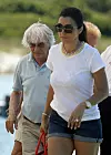 Hvar, 130814. Pakleni otoci. CEO Formule 1 Bernie Ecclestone sa suprugom Fabianom Flosi. Foto: Damjan Tadic / CROPIX