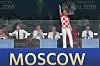 MOSCOW, RUSSIA - JULY 15: Croatia's President Kolinda Grabar-Kitarovic celebrates his team's first goal during the 2018 FIFA World Cup Final between France and Croatia at Luzhniki Stadium on July 15, 2018 in Moscow, Russia. (Photo by Dan Mullan/Getty Images)