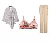 Baršunasti ogrtač Sleeping With Jacques (€299)/ top s uzorkom Love Stories (€65)/ donji dio pidžame Love Stories (€130)