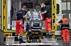 BERLIN, GERMANY - AUGUST 22: German army emergency personnel load portable isolation unit (Epi Shuttle) into their ambulance that was used to transport Russian opposition figure Alexei Navalny at Charite hospital on August 22, 2020 in Berlin, Germany. Navalny has arrived in Germany at Charite Hospital in Berlin for treatment for possible poisoning. (Photo by Maja Hitij/Getty Images)