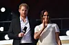(FILES) In this file photo taken on September 25, 2021 Britain's Prince Harry and Meghan Markle speak during the 2021 Global Citizen Live festival at the Great Lawn, Central Park in New York City. - Britain's Prince Harry has launched new legal action against one of the country's biggest newspaper groups, a spokesperson said on February 23, 2022. (Photo by Angela Weiss/AFP)