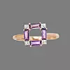 ZAKS Zlatni prsten s dijamantom i ametistom, redovna cijena 5.950 kuna, s popustom 4.165 kuna