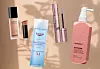 Chanel tekući puder Les Beiges Eau de Teint (69 eura)/Eucerin micelarna otopina Dermatoclean (12,80 eura)/MAYBELLINE NEW YORK Lash Sensational Sky High maskara za volumen i produžavanje trepavica (13,60 eura)/Kevin Murphy regenerator (43,80 eura)