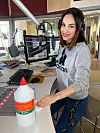 Tatjana Jurić na radnom mjestu na Narodnom radiju.
