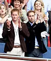 LONDON - JULY 01: Their Royal Highnesses Prince William (R) and Prince Harry (L) watch the Concert for Diana at Wembley Stadium on July 1, 2007 in London, England. The Concert falls on the date that would have been the late Princess's 46th birthday and marks 10 years since her death with an event headed by Princes William and Harry to celebrate her life. (Photo by Getty Images/Getty Images)