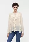 VILA VITIRO V-NECK L/S FLOUNCE TOP/BFS - Bluza - birch - prije 49,77 eura, sada 34,95 eura