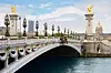 Alexandre III bridge in Paris in the morning, France