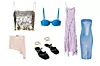 Top sa šljokicama 265 € (1996,64 kn) PINKO/ Šljokičasta mini suknja 25,95 € (195,52 kn) ZARA/ Gornji dio badića 22,99 € (173,22 kn) MANGO/ Kožnate sandale 89,95 € (225,96 kn) MASSIMO DUTTI/ Haljina od viskoze 99,99 € (753,37 kn) MANGO/ Haljina od likre NA-KD 37,55 € (282,92 kn) ZALANDO.HR