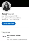 Biancin profil na platformi Linkedin