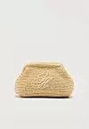 Tommy Hilfiger RAFFIA TEXTURED LOGO CLUTCH - Ručna torbica - beige - prije 99,41 eura, sada 59,95 eura