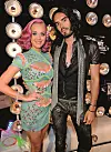 Katy Perry and Russell Brand arrives at the The 28th Annual MTV Video Music Awards at Nokia Theatre L.A. LIVE on August 28, 2011 in Los Angeles, California.