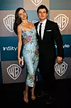 BEVERLY HILLS, CA - JANUARY 15: Model Miranda Kerr and Orlando Bloom arrive at 13th Annual Warner Bros. And InStyle Golden Globe Awards After Party at The Beverly Hilton hotel on January 15, 2012 in Beverly Hills, California. (Photo by Kevork Djansezian/Getty Images)