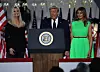 WASHINGTON, DC - AUGUST 27: U.S. President Donald Trump and first lady Melania Trump is introduced by his daughter and White House senior adviser, Ivanka Trump, as he prepares to deliver his acceptance speech for the Republican presidential nomination on the South Lawn of the White House August 27, 2020 in Washington, DC. Trump gave the speech in front of 1500 invited guests. (Photo by Chip Somodevilla/Getty Images)