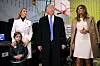 NEW YORK, NY - NOVEMBER 08: Republican presidential nominee Donald Trump is joined by his wife Melania Trump (R), daughter Ivanka Trump (L) and granddaughter Arabella Rose Kushner as they vote on Election Day at PS 59 November 8, 2016 in New York City. Trump's marathon final two days of campaigning marched through 10 cities in two days, stretching into Election Day. (Photo by Chip Somodevilla/Getty Images)
