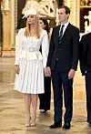 LONDON, ENGLAND - JUNE 03: Ivanka Trump and Jared Kushner look on during the visit by US President Donald Trump and First Lady Melania Trump to Westminster Abbey on June 03, 2019 in London, England. President Trump's three-day state visit will include lunch with the Queen, and a State Banquet at Buckingham Palace, as well as business meetings with the Prime Minister and the Duke of York, before travelling to Portsmouth to mark the 75th anniversary of the D-Day landings. (Photo by Chris Jackson/Getty Images)
