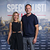 Zagreb, 030926. Kaptol Boutique Cinema. Premijera nove kriminalisticke serije RTL-a Specijalisti Zagreb. Na fotografiji: Petra Cicvaric, Pedja Gvozdic.
