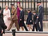Vojvotkinja i vojvoda od Edinburgha, princeza Kate Middleton, princ William dolaze s djecom na početak proslave Dana pobjede